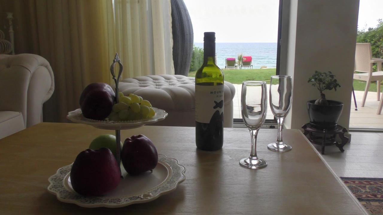 Sea View Beachfront Villa Maria Гувес Екстер'єр фото